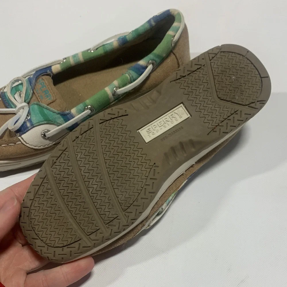 Tan and White Kids 3 Shoes Sperry‎ Angelfish Boat Shoes in Tan multi color 3314